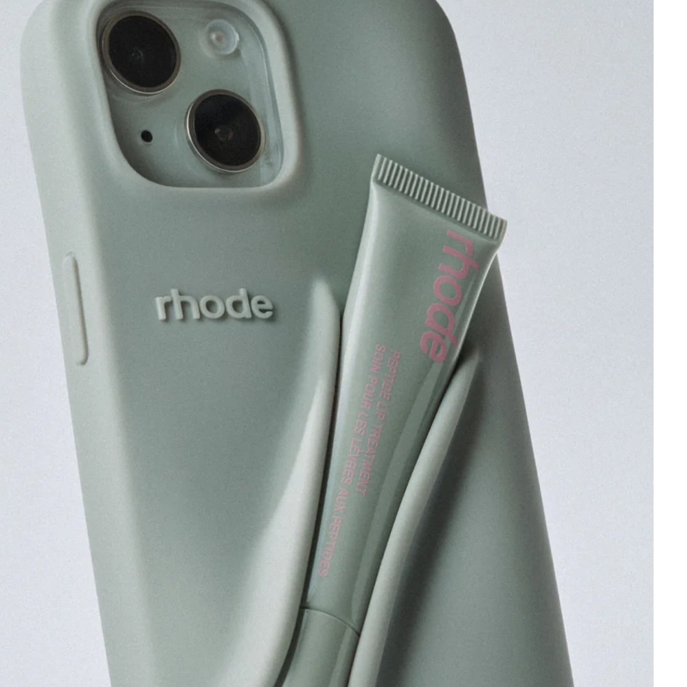RHODE Green and Gray iPhone 13 Case with Textured Design
